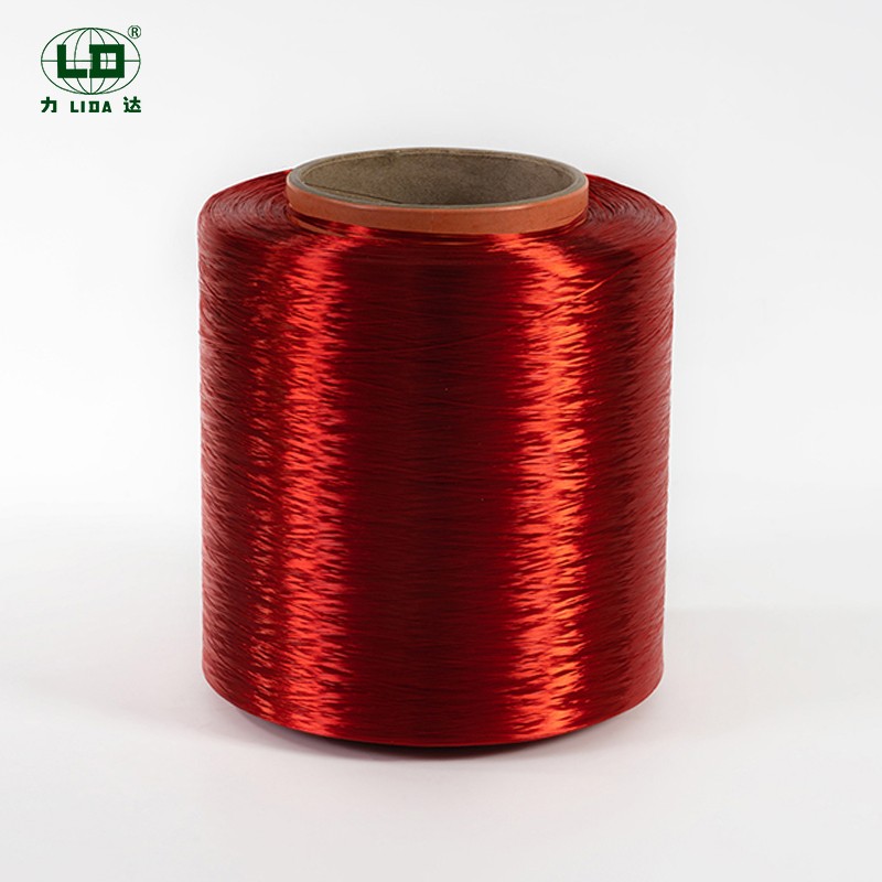 Kabuuang Brgiht Polyester Dope Dyed Filament Yarn